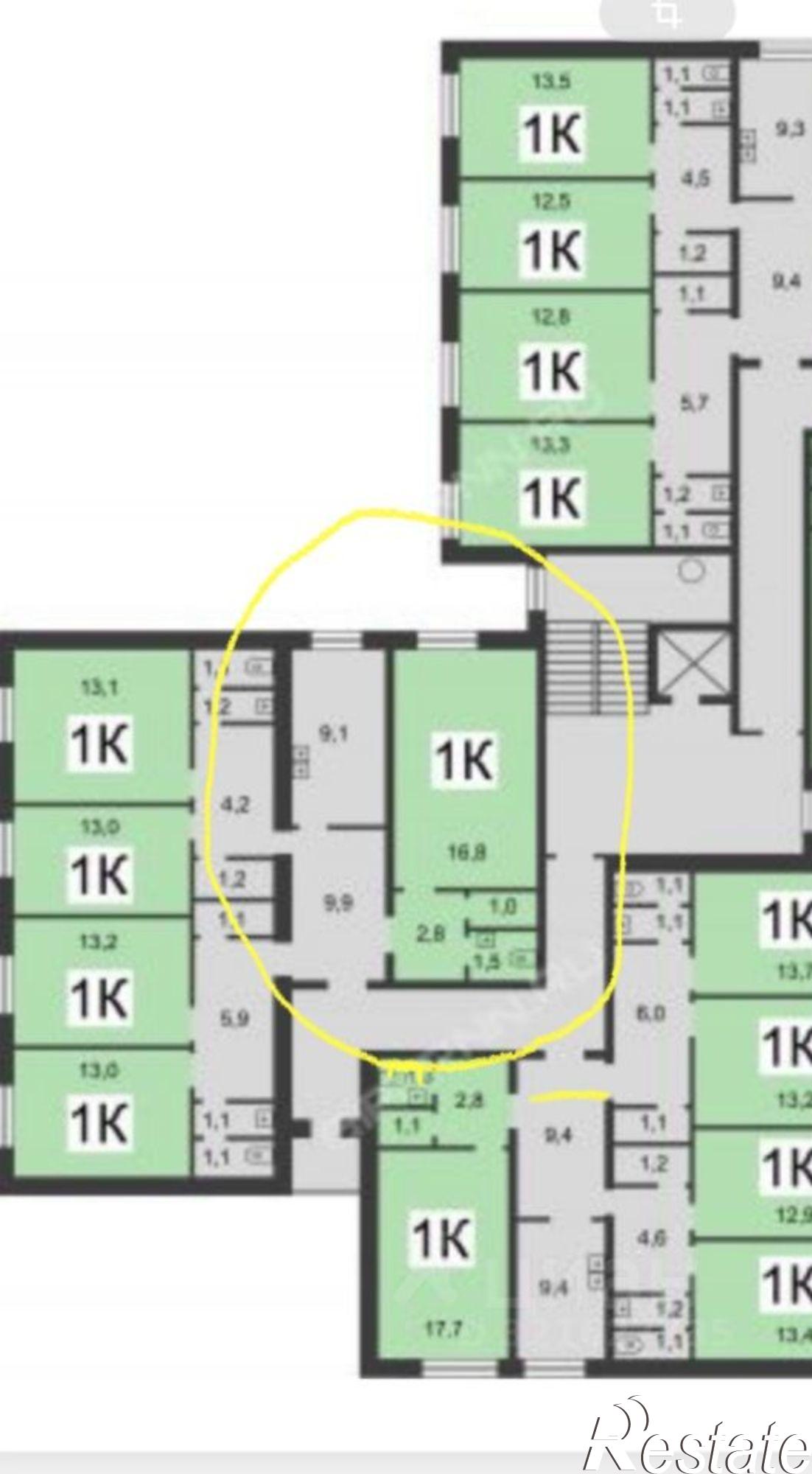 Купить комнату за 2 050 000 рублей на улица Лесной Городок, 1