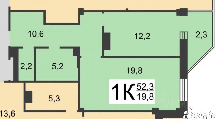 1-комн квартира ул Богородского, 7 1,  д. 7 1,  к. 1