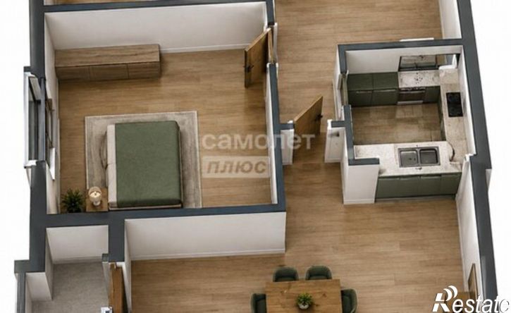 2-комн квартира ул Чернышевского, 1,  д. 1