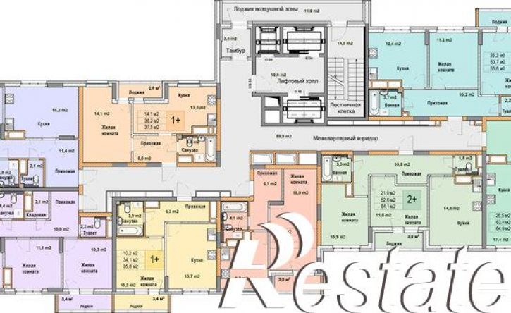 2-комн квартира в новом доме ЖК Кузнечиха Город, 4